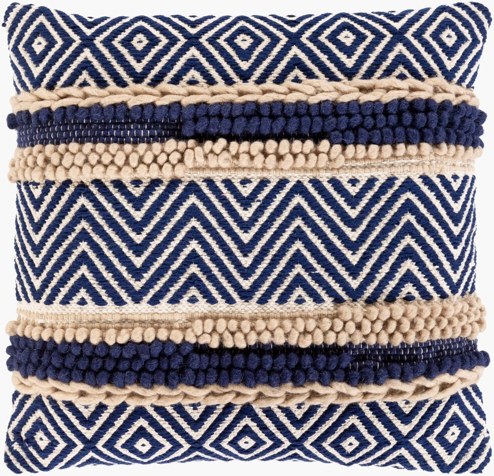 Livabliss Avalon Handcrafted Bohemian Wool Cotton Accent Pillow Global Artisan Textile for Living Rooms AAN001-2020P