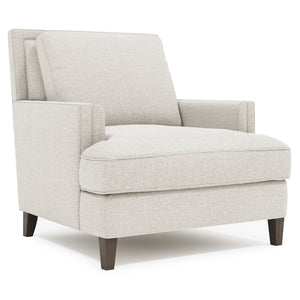 Bernhardt Bernhardt Addison Fabric Chair With Tailored Track Arms, Spring-Down Cushions & Tapered Wood Legs - Made to Order B1482B