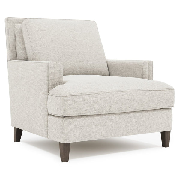 Bernhardt Bernhardt Addison Fabric Chair With Tailored Track Arms, Spring-Down Cushions & Tapered Wood Legs - Made to Order B1482B