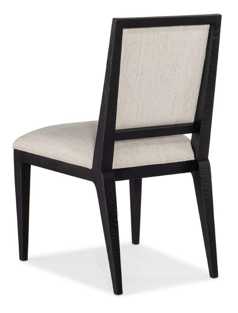 Hooker Furniture Linville Upholstered Dining Chair With Performance Fabric, Welt Trim & Smoked Wood Frame For Comfort Beige 6150-75510-99