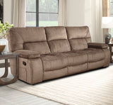 Parker House Chapman - Kona Manual Glider Reclining Sofa And Two Recliners Brown 94% Polyester,6% Nylon (W) Mcha-311-kon