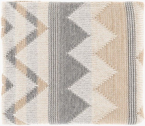Surya Adara Cozy 100% Cotton Throw Blanket - 50"W X 60"L, Rustic Charm For Your Living Space Decor Tan Cotton,Cotton Aar1000-5060