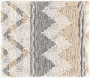 Surya Adara Cozy 100% Cotton Throw Blanket - 50"W X 60"L, Rustic Charm For Your Living Space Decor Tan Cotton,Cotton Aar1000-5060