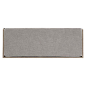 Homelegance By Top-Line Nikita Storage Bench with Linen Seat Cushion Grey Wood
