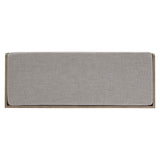 Homelegance By Top-Line Nikita Storage Bench with Linen Seat Cushion Grey Wood