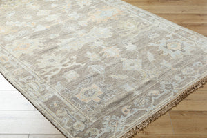 Surya Antalya Handmade 2' X 3' Luxurious Wool Rug – Elegant Low Pile Design For Classic Home Décor Tan Wool Aat2301-23