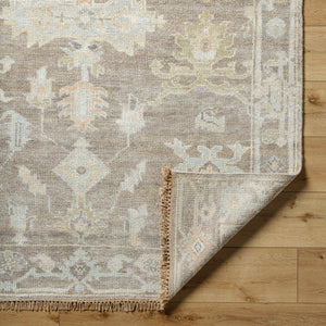 Antalya AAT-2301 9' x 12' Handmade Rug AAT2301-912  Tan, Sage, Brown, Dark Brown, Metallic Silver, Light Brown Surya