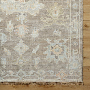 Antalya AAT-2301 9' x 12' Handmade Rug AAT2301-912  Tan, Sage, Brown, Dark Brown, Metallic Silver, Light Brown Surya