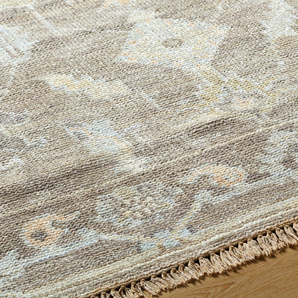 Surya Antalya Handmade 2' X 3' Luxurious Wool Rug – Elegant Low Pile Design For Classic Home Décor Tan Wool Aat2301-23