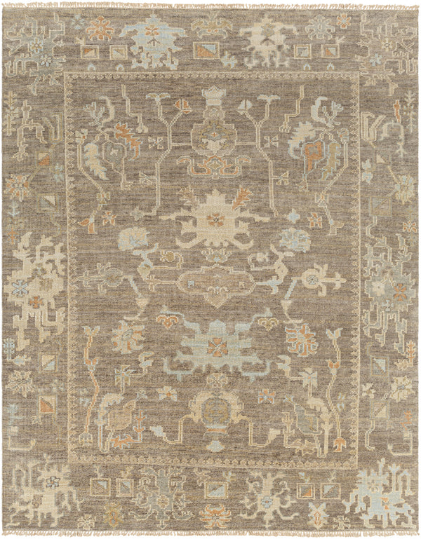 Antalya AAT-2303 9' x 12' Handmade Rug AAT2303-912  Dark Brown, Off-White, Dusty Sage, Brown, Medium Brown, Gray Surya