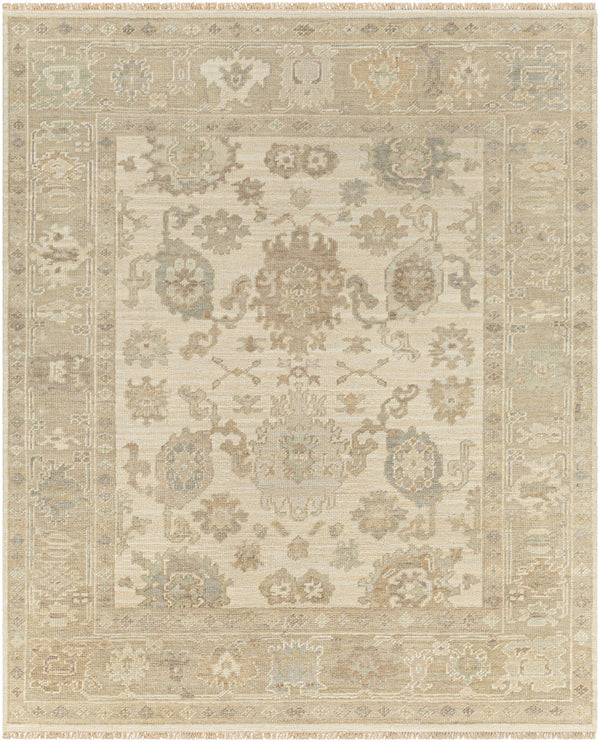 Antalya AAT-2304 9' x 12' Handmade Rug AAT2304-912  Brown, Beige, Light Blue, Metallic Silver, Light Brown Surya