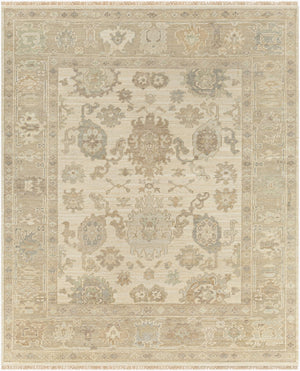 Surya Antalya Handmade 2' X 3' Luxurious Wool Rug – Elegant Low Pile Design For Classic Home Décor Brown Wool Aat2304-23
