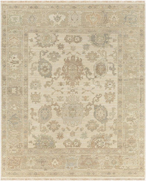 Surya Antalya Handmade 2' X 3' Luxurious Wool Rug – Elegant Low Pile Design For Classic Home Décor Brown Wool Aat2304-23