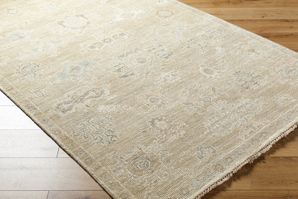 Antalya AAT-2305 9' x 12' Handmade Rug AAT2305-912  Light Brown, Sage, Gray, Olive, Metallic Silver, Off-White Surya