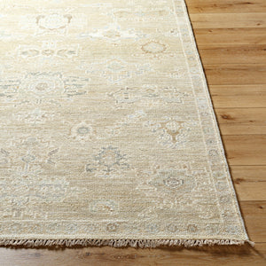 Antalya AAT-2305 9' x 12' Handmade Rug AAT2305-912  Light Brown, Sage, Gray, Olive, Metallic Silver, Off-White Surya