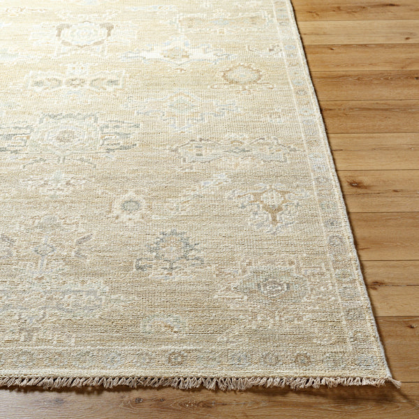 Antalya AAT-2305 9' x 12' Handmade Rug AAT2305-912  Light Brown, Sage, Gray, Olive, Metallic Silver, Off-White Surya