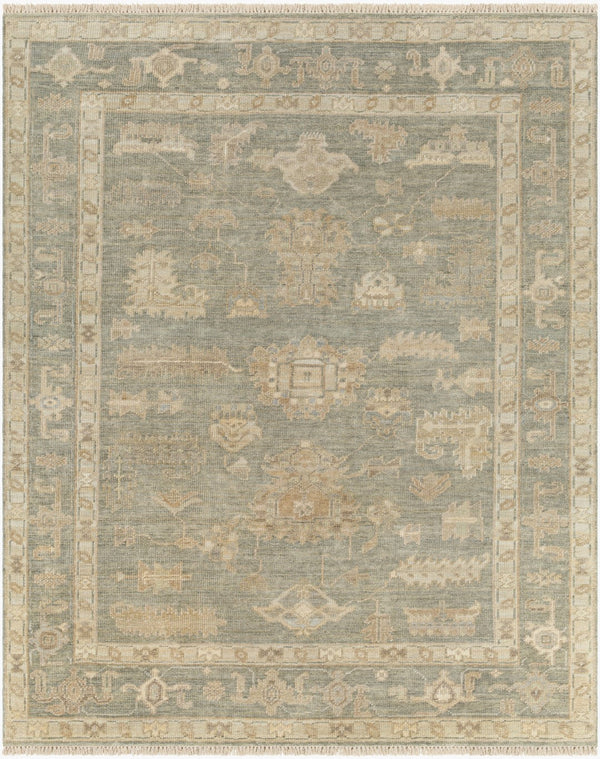 Surya Antalya Handmade 2' X 3' Luxurious Wool Rug – Elegant Low Pile Design For Classic Home Décor Brown Wool Aat2306-23