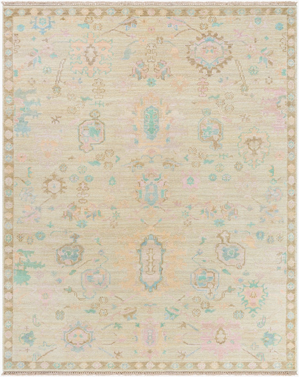 Surya Antalya Handmade 2' X 3' Luxurious Wool Rug – Elegant Low Pile Design For Classic Home Décor Denim Wool Aat2307-23