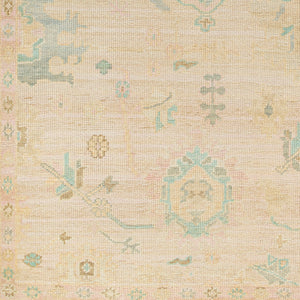 Antalya AAT-2308 9' x 12' Handmade Rug AAT2308-912  Brown, Olive, Medium Green, Deep Teal, Dusty Coral Surya