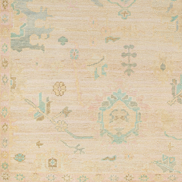 Antalya AAT-2308 9' x 12' Handmade Rug AAT2308-912  Brown, Olive, Medium Green, Deep Teal, Dusty Coral Surya