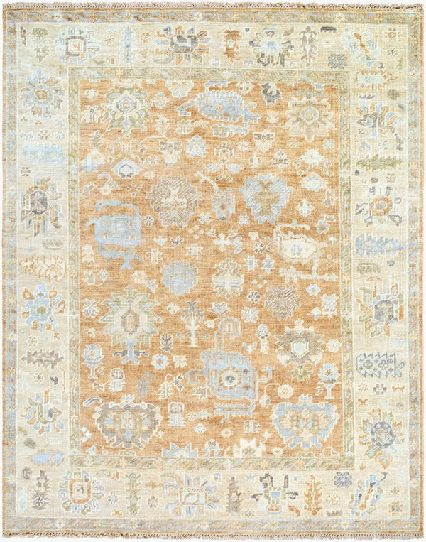 Surya Antalya Handmade 2' X 3' Luxurious Wool Rug – Elegant Low Pile Design For Classic Home Décor Tan Wool Aat2313-23