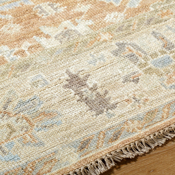 Surya Antalya Handmade 2' X 3' Luxurious Wool Rug – Elegant Low Pile Design For Classic Home Décor Tan Wool Aat2313-23