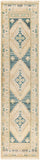 Anadolu AAU-2301 2'6" x 10' Handmade Rug AAU2301-2610  Teal, Deep Teal, Cream, Brown, Seafoam, Pale Pink Surya