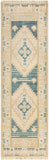 Anadolu AAU-2301 2'6" x 8' Handmade Rug AAU2301-268  Teal, Deep Teal, Cream, Brown, Seafoam, Pale Pink Surya
