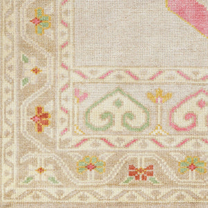 Surya Anadolu Handmade Rug 2' X 3' – Exquisite Wool & Viscose Design, Perfect For Traditional Spaces! Dusty Pink Wool,Viscose Aau2302-23