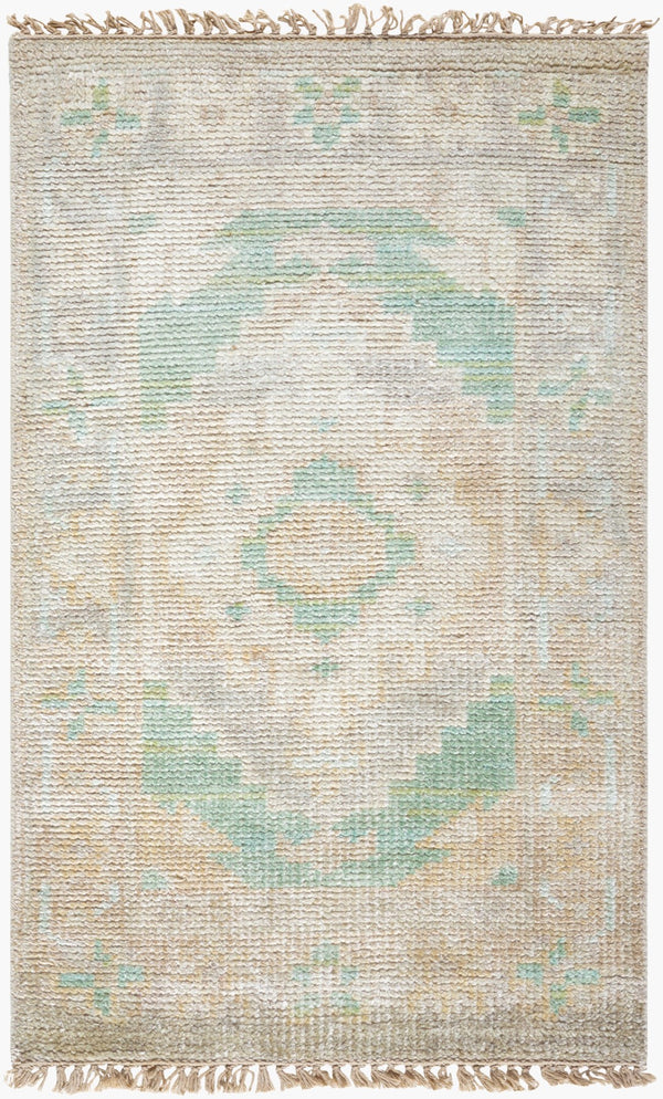 Surya Anadolu Handmade Rug 2' X 3' – Exquisite Wool & Viscose Design, Perfect For Traditional Spaces! Beige Wool,Viscose Aau2303-23