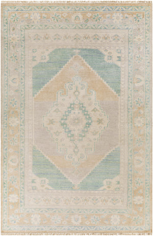 Anadolu AAU-2303 9' x 12' Handmade Rug AAU2303-912  Beige, Seafoam, Light Sage, Cream Surya