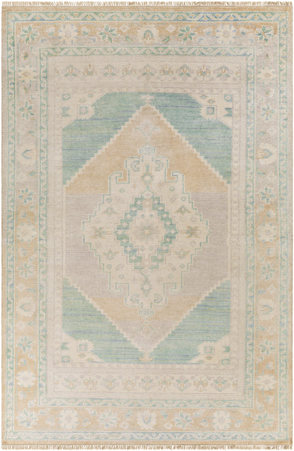 Anadolu AAU-2303 9' x 12' Handmade Rug AAU2303-912  Beige, Seafoam, Light Sage, Cream Surya