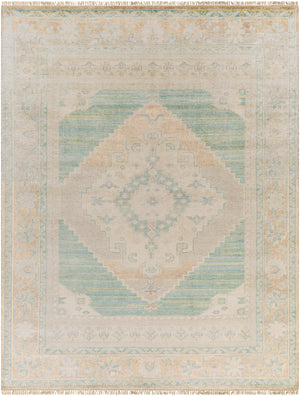 Anadolu AAU-2303 8' x 10' Handmade Rug AAU2303-810  Beige, Seafoam, Light Sage, Cream Surya