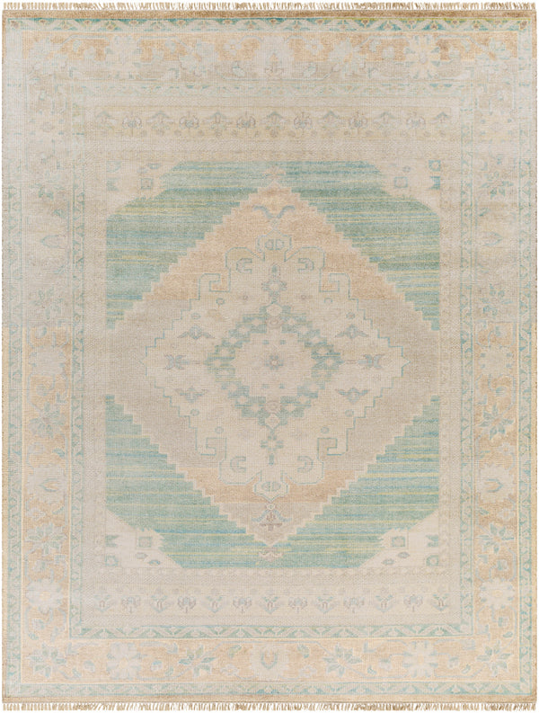 Anadolu AAU-2303 8' x 10' Handmade Rug AAU2303-810  Beige, Seafoam, Light Sage, Cream Surya