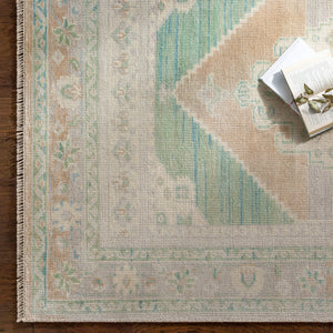Anadolu AAU-2303 9' x 12' Handmade Rug AAU2303-912  Beige, Seafoam, Light Sage, Cream Surya