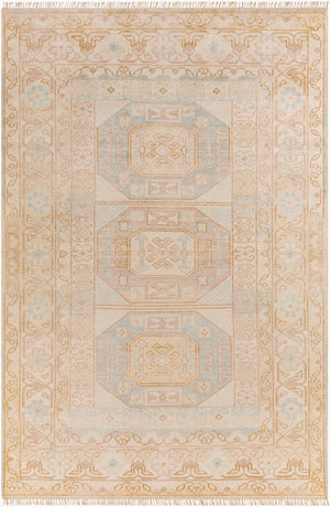 Surya Anadolu Handmade Rug 2' X 3' – Exquisite Wool & Viscose Design, Perfect For Traditional Spaces! Ice Blue Wool,Viscose Aau2304-23