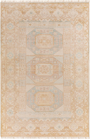 Anadolu AAU-2304 9' x 12' Handmade Rug AAU2304-912  Ice Blue, Dusty Pink, Light Beige, Mustard, Pale Pink, Cream Surya