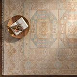 Anadolu AAU-2304 9' x 12' Handmade Rug AAU2304-912  Ice Blue, Dusty Pink, Light Beige, Mustard, Pale Pink, Cream Surya