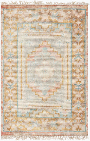 Surya Anadolu Handmade Rug 2' X 3' – Exquisite Wool & Viscose Design, Perfect For Traditional Spaces! Seafoam Wool,Viscose Aau2306-23
