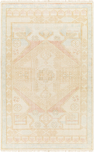 Anadolu AAU-2307 9' x 12' Handmade Rug AAU2307-912  Blue, Pale Pink, Light Blue, Camel, Cream Surya