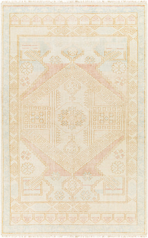 Anadolu AAU-2307 9' x 12' Handmade Rug AAU2307-912  Blue, Pale Pink, Light Blue, Camel, Cream Surya