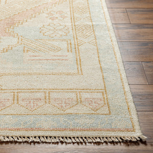 Anadolu AAU-2307 9' x 12' Handmade Rug AAU2307-912  Blue, Pale Pink, Light Blue, Camel, Cream Surya