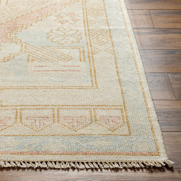 Anadolu AAU-2307 9' x 12' Handmade Rug AAU2307-912  Blue, Pale Pink, Light Blue, Camel, Cream Surya