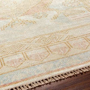 Anadolu AAU-2307 9' x 12' Handmade Rug AAU2307-912  Blue, Pale Pink, Light Blue, Camel, Cream Surya