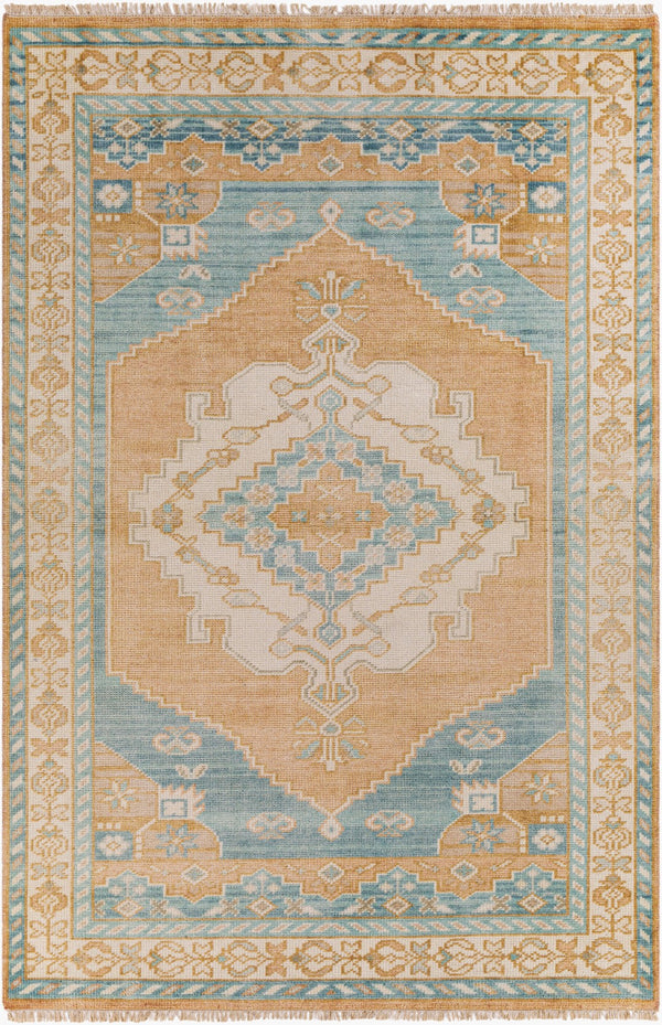 Surya Anadolu Handmade Rug 2' X 3' – Exquisite Wool & Viscose Design, Perfect For Traditional Spaces! Camel Wool,Viscose Aau2308-23