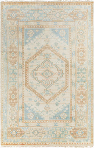 Surya Anadolu Handmade Rug 2' X 3' – Exquisite Wool & Viscose Design, Perfect For Traditional Spaces! Seafoam Wool,Viscose Aau2309-23