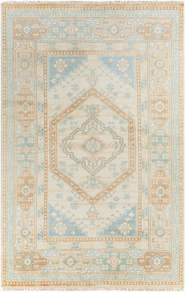 Surya Anadolu Handmade Rug 2' X 3' – Exquisite Wool & Viscose Design, Perfect For Traditional Spaces! Seafoam Wool,Viscose Aau2309-23