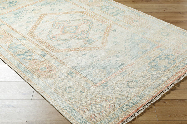 Surya Anadolu Handmade Rug 2' X 3' – Exquisite Wool & Viscose Design, Perfect For Traditional Spaces! Seafoam Wool,Viscose Aau2309-23