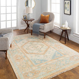 Anadolu AAU-2309 4' x 6' Handmade Rug AAU2309-46  Seafoam, Beige, Rose, Tan Surya