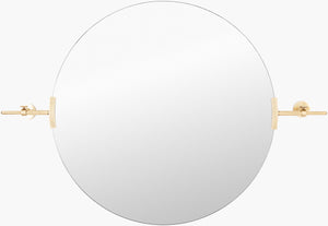 Surya Anastasya 34"H X 24"W X 4"D Elegant Accent Mirror - Modern Minimalist Wall Decor For Sophisticated Homes Frame, Gold Brass Aay001-2434